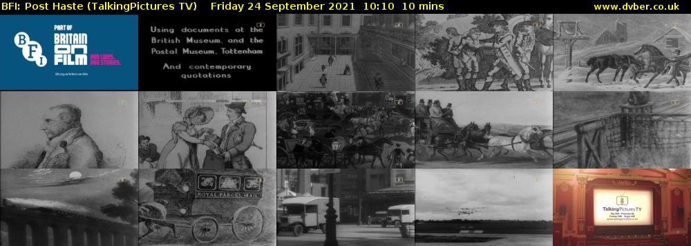 BFI: Post Haste (TalkingPictures TV) Friday 24 September 2021 10:10 - 10:20