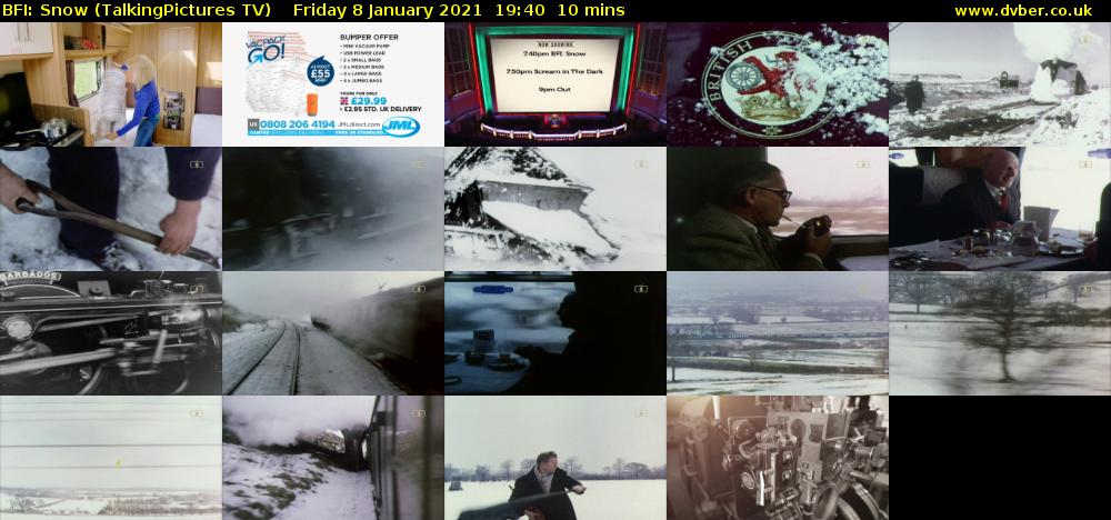 BFI: Snow (TalkingPictures TV) Friday 8 January 2021 19:40 - 19:50