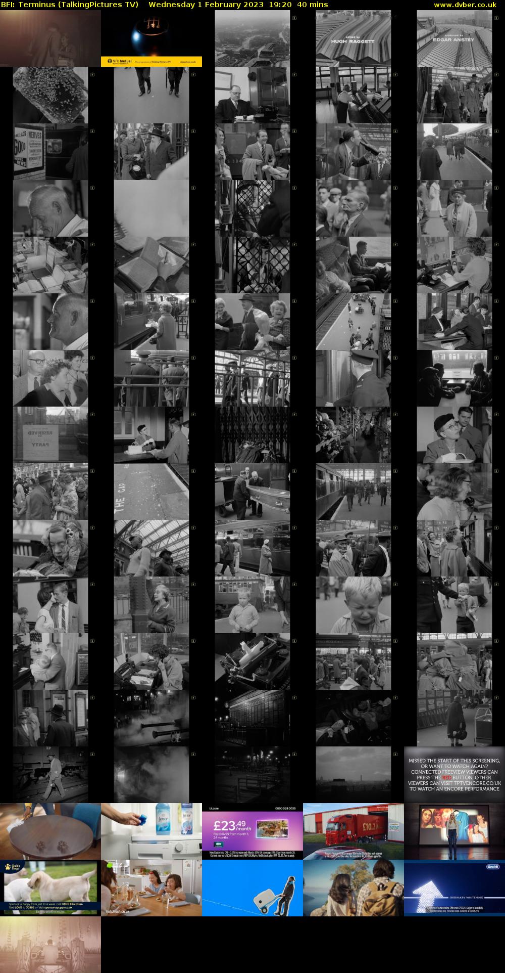 BFI: Terminus (TalkingPictures TV) Wednesday 1 February 2023 19:20 - 20:00