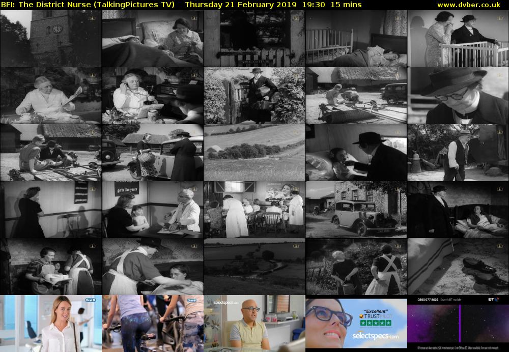 BFI: The District Nurse (TalkingPictures TV) Thursday 21 February 2019 19:30 - 19:45