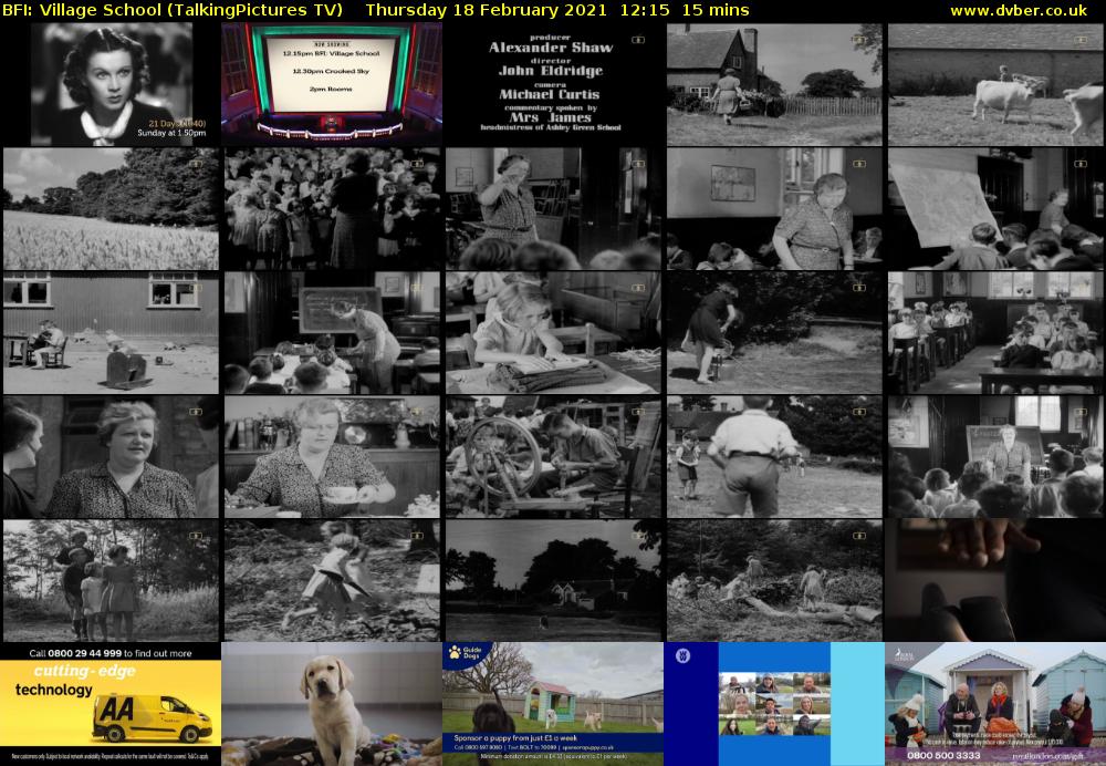 BFI: Village School (TalkingPictures TV) Thursday 18 February 2021 12:15 - 12:30