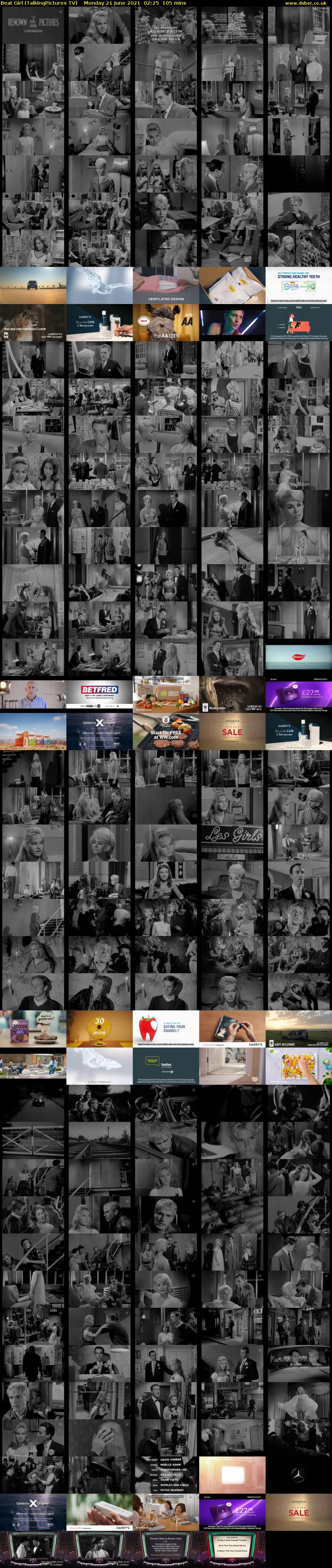 Beat Girl (TalkingPictures TV) Monday 21 June 2021 02:25 - 04:10
