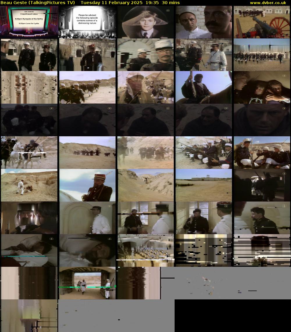 Beau Geste (TalkingPictures TV) Tuesday 11 February 2025 19:35 - 20:05
