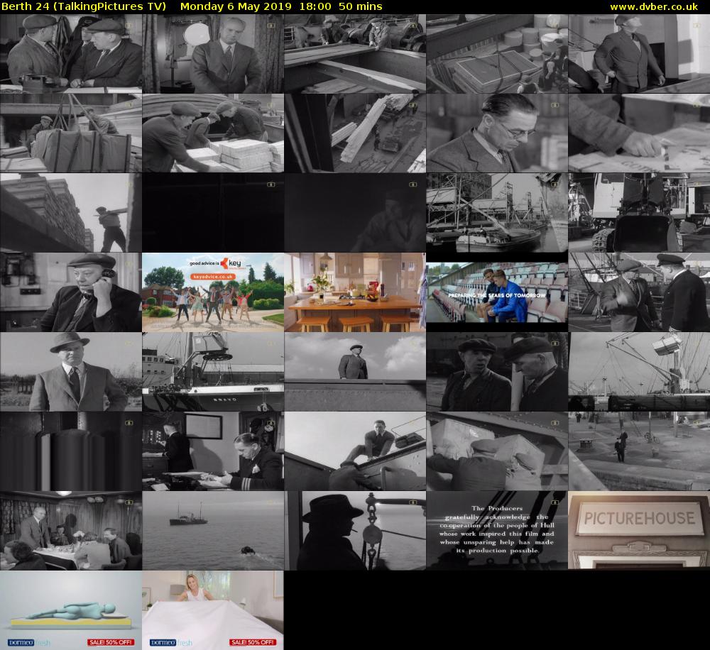Berth 24 (TalkingPictures TV) Monday 6 May 2019 18:00 - 18:50