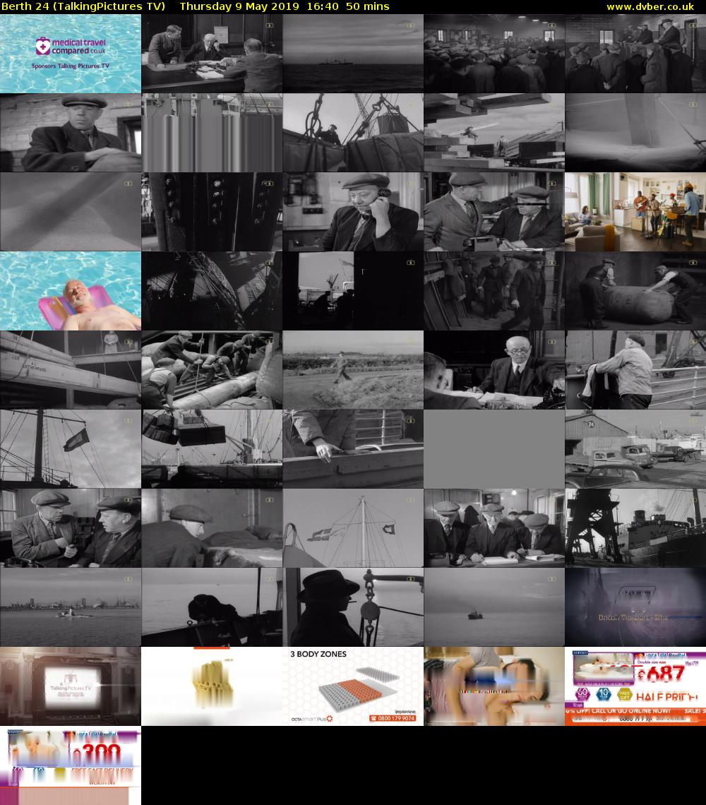 Berth 24 (TalkingPictures TV) Thursday 9 May 2019 16:40 - 17:30