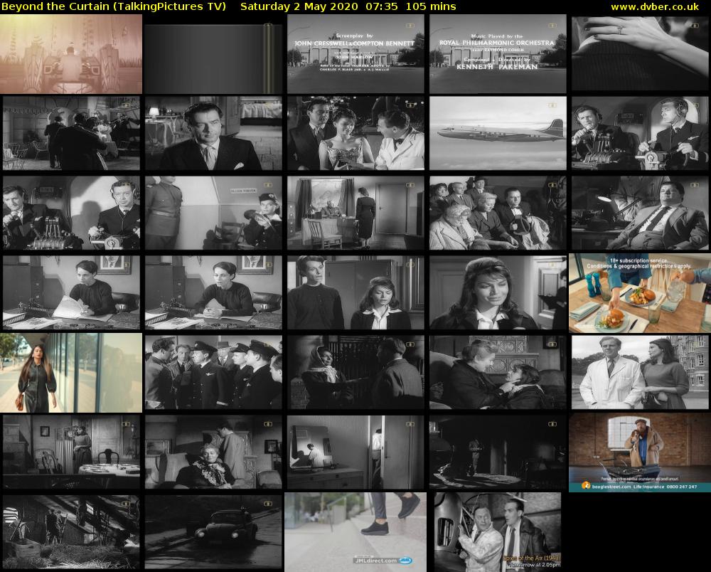 Beyond the Curtain (TalkingPictures TV) Saturday 2 May 2020 07:35 - 09:20