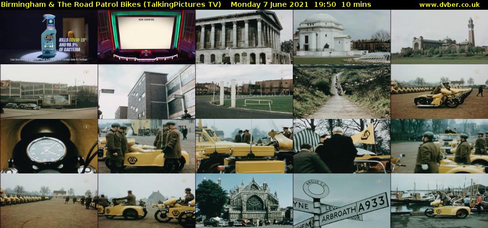 Birmingham & The Road Patrol Bikes (TalkingPictures TV) Monday 7 June 2021 19:50 - 20:00