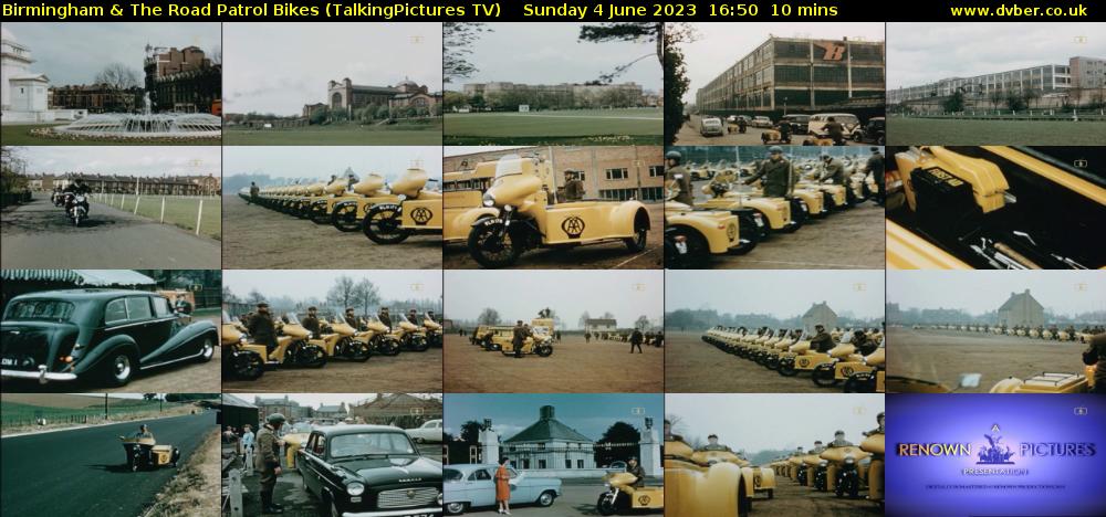 Birmingham & The Road Patrol Bikes (TalkingPictures TV) Sunday 4 June 2023 16:50 - 17:00