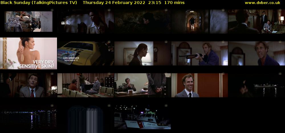 Black Sunday (TalkingPictures TV) Thursday 24 February 2022 23:15 - 02:05