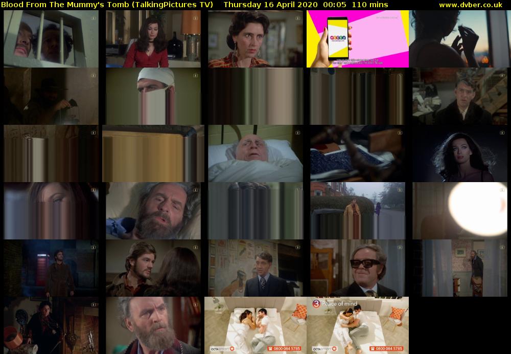 Blood From The Mummy's Tomb (TalkingPictures TV) Thursday 16 April 2020 00:05 - 01:55