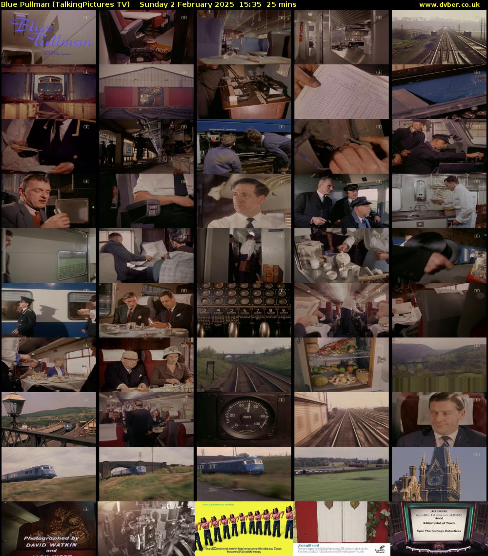 Blue Pullman (TalkingPictures TV) Sunday 2 February 2025 15:35 - 16:00