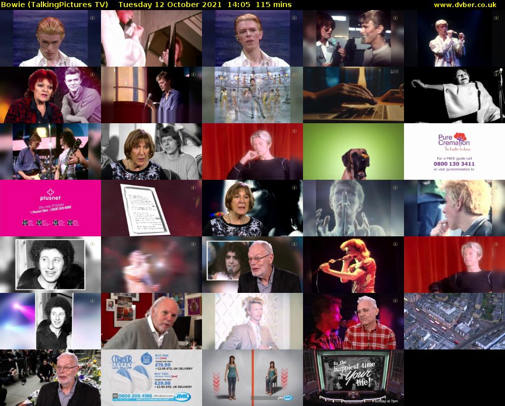 Bowie (TalkingPictures TV) Tuesday 12 October 2021 14:05 - 16:00