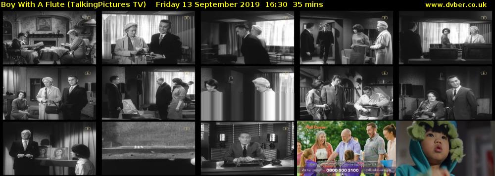 Boy With A Flute (TalkingPictures TV) Friday 13 September 2019 16:30 - 17:05