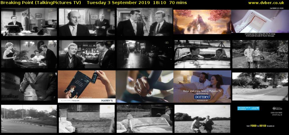 Breaking Point (TalkingPictures TV) Tuesday 3 September 2019 18:10 - 19:20