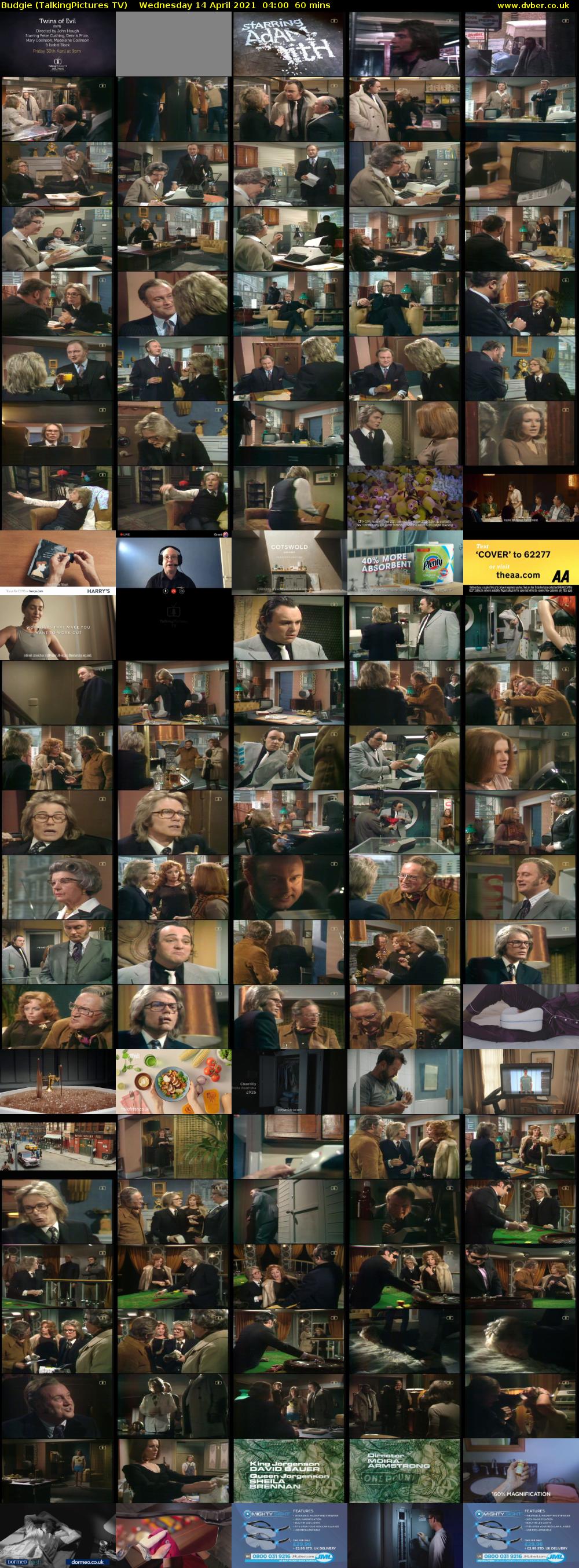 Budgie (TalkingPictures TV) Wednesday 14 April 2021 04:00 - 05:00