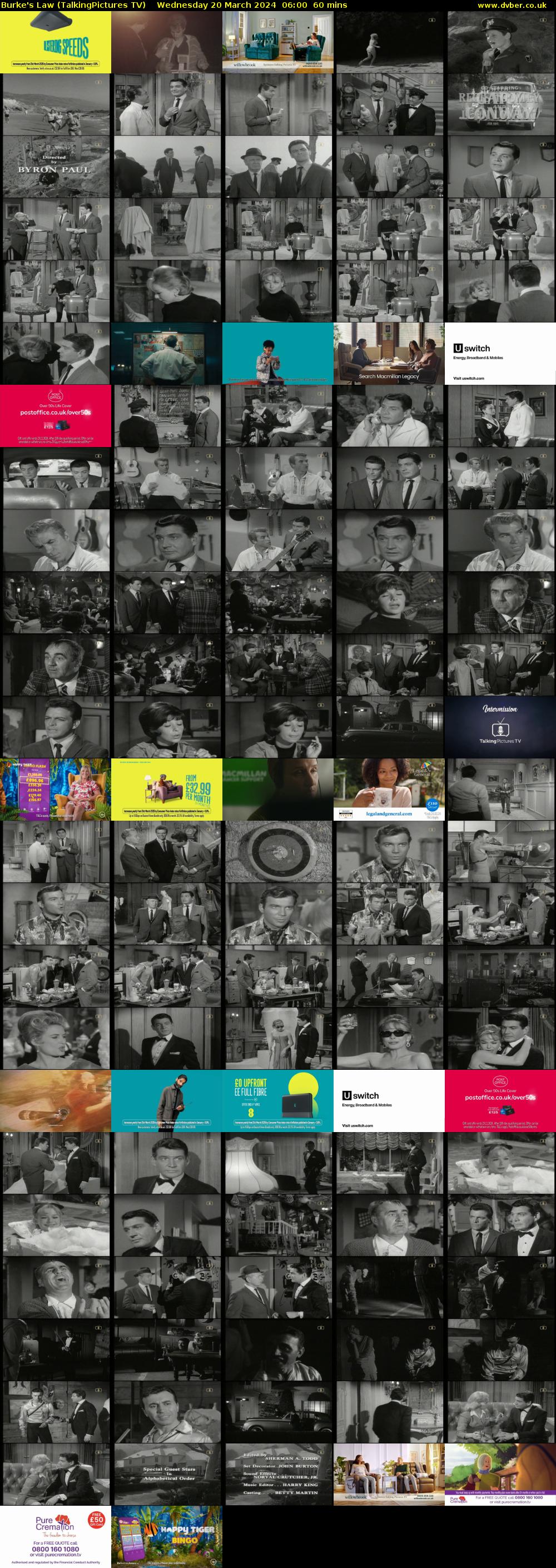 Burke's Law (TalkingPictures TV) Wednesday 20 March 2024 06:00 - 07:00