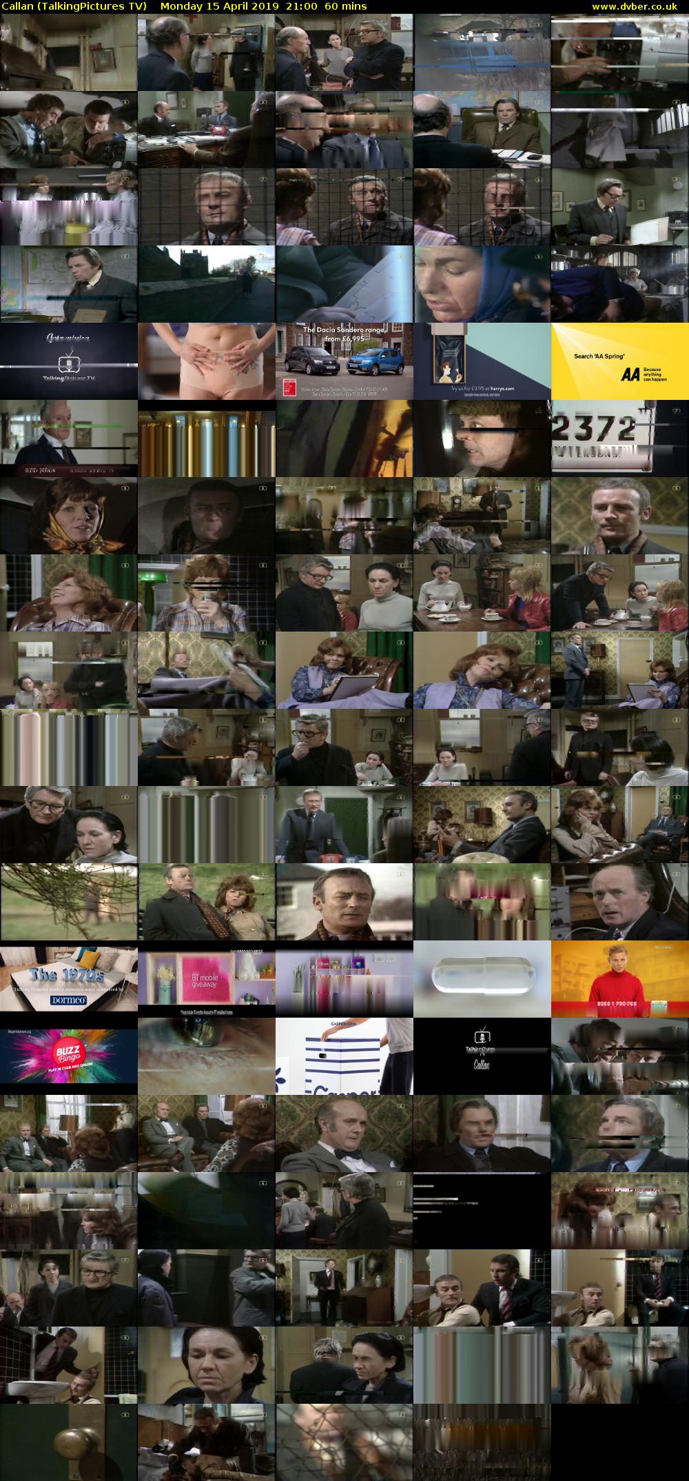 Callan (TalkingPictures TV) Monday 15 April 2019 21:00 - 22:00
