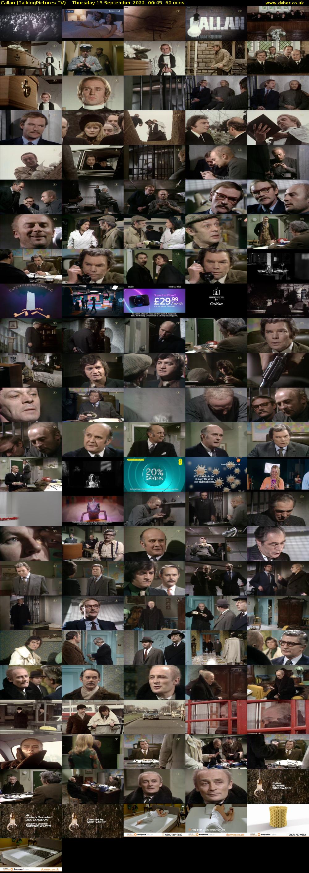 Callan (TalkingPictures TV) Thursday 15 September 2022 00:45 - 01:45