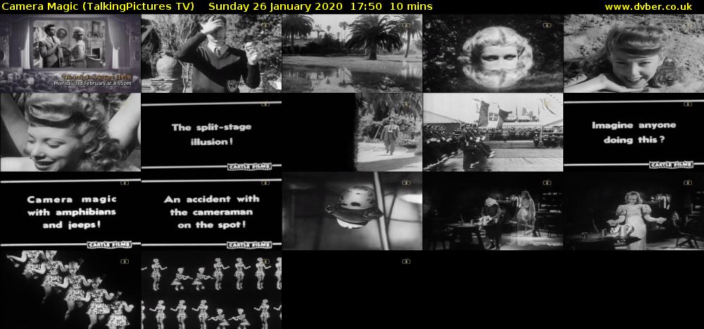 Camera Magic (TalkingPictures TV) Sunday 26 January 2020 17:50 - 18:00