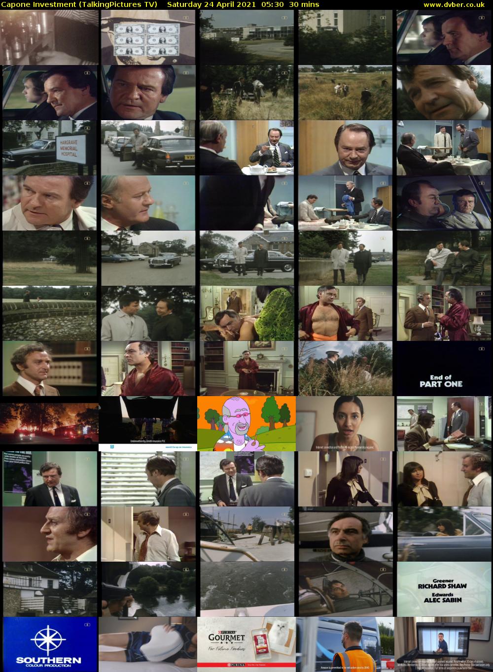 Capone Investment (TalkingPictures TV) Saturday 24 April 2021 05:30 - 06:00
