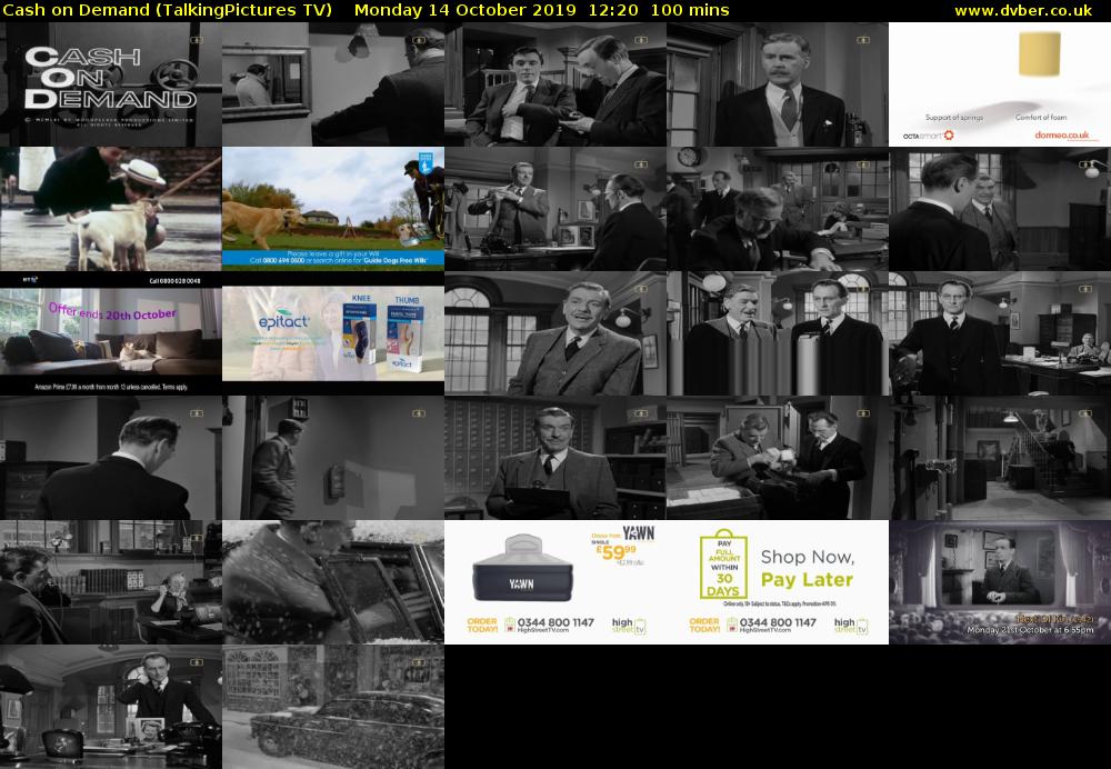 Cash on Demand (TalkingPictures TV) Monday 14 October 2019 12:20 - 14:00
