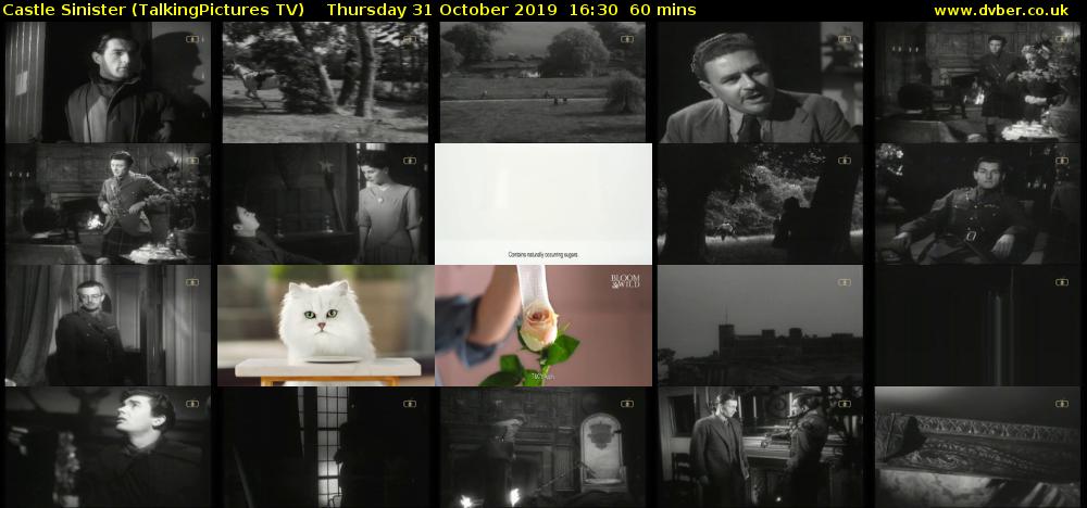 Castle Sinister (TalkingPictures TV) Thursday 31 October 2019 16:30 - 17:30