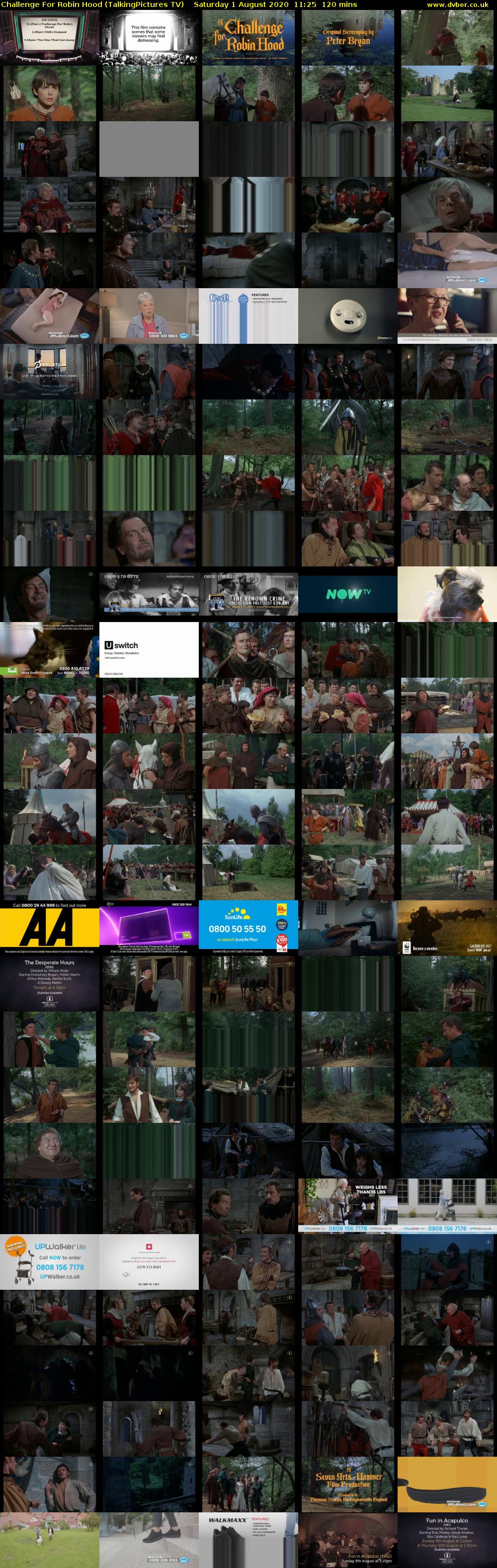 Challenge For Robin Hood (TalkingPictures TV) Saturday 1 August 2020 11:25 - 13:25