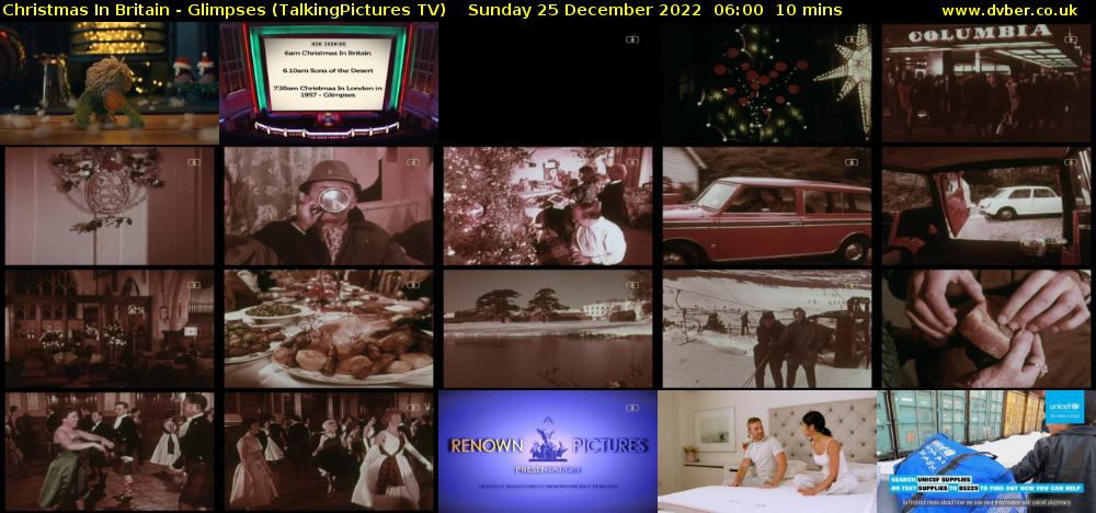 Christmas In Britain - Glimpses (TalkingPictures TV) Sunday 25 December 2022 06:00 - 06:10