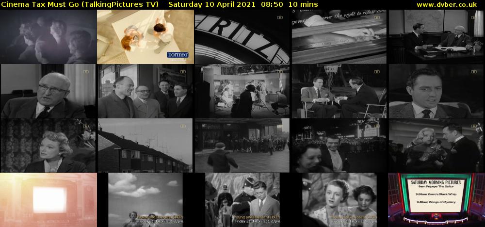 Cinema Tax Must Go (TalkingPictures TV) Saturday 10 April 2021 08:50 - 09:00
