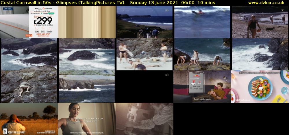 Costal Cornwall in 50s - Glimpses (TalkingPictures TV) Sunday 13 June 2021 06:00 - 06:10