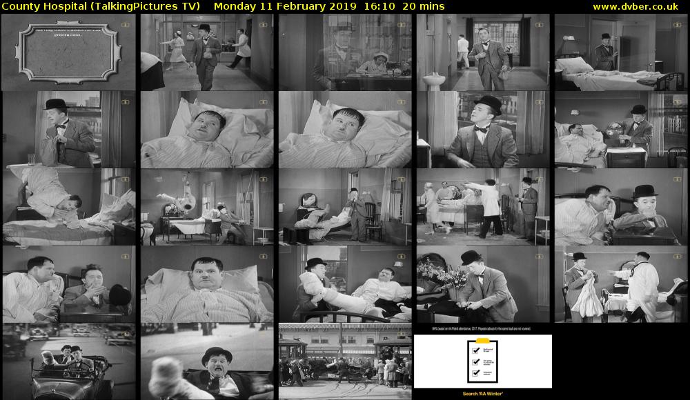 County Hospital (TalkingPictures TV) Monday 11 February 2019 16:10 - 16:30