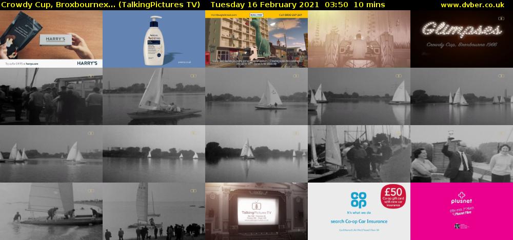 Crowdy Cup, Broxbournex... (TalkingPictures TV) Tuesday 16 February 2021 03:50 - 04:00