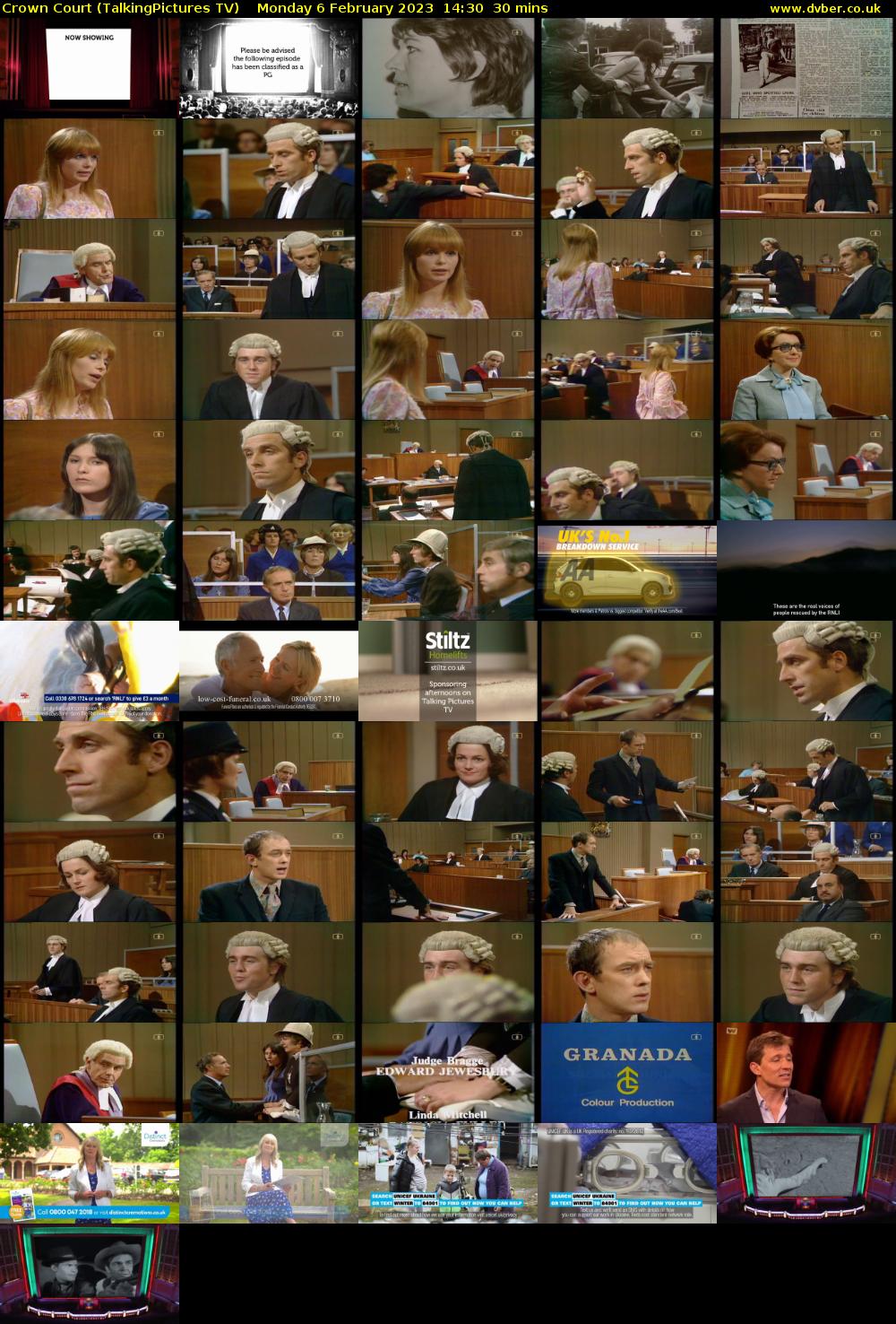 Crown Court (TalkingPictures TV) Monday 6 February 2023 14:30 - 15:00