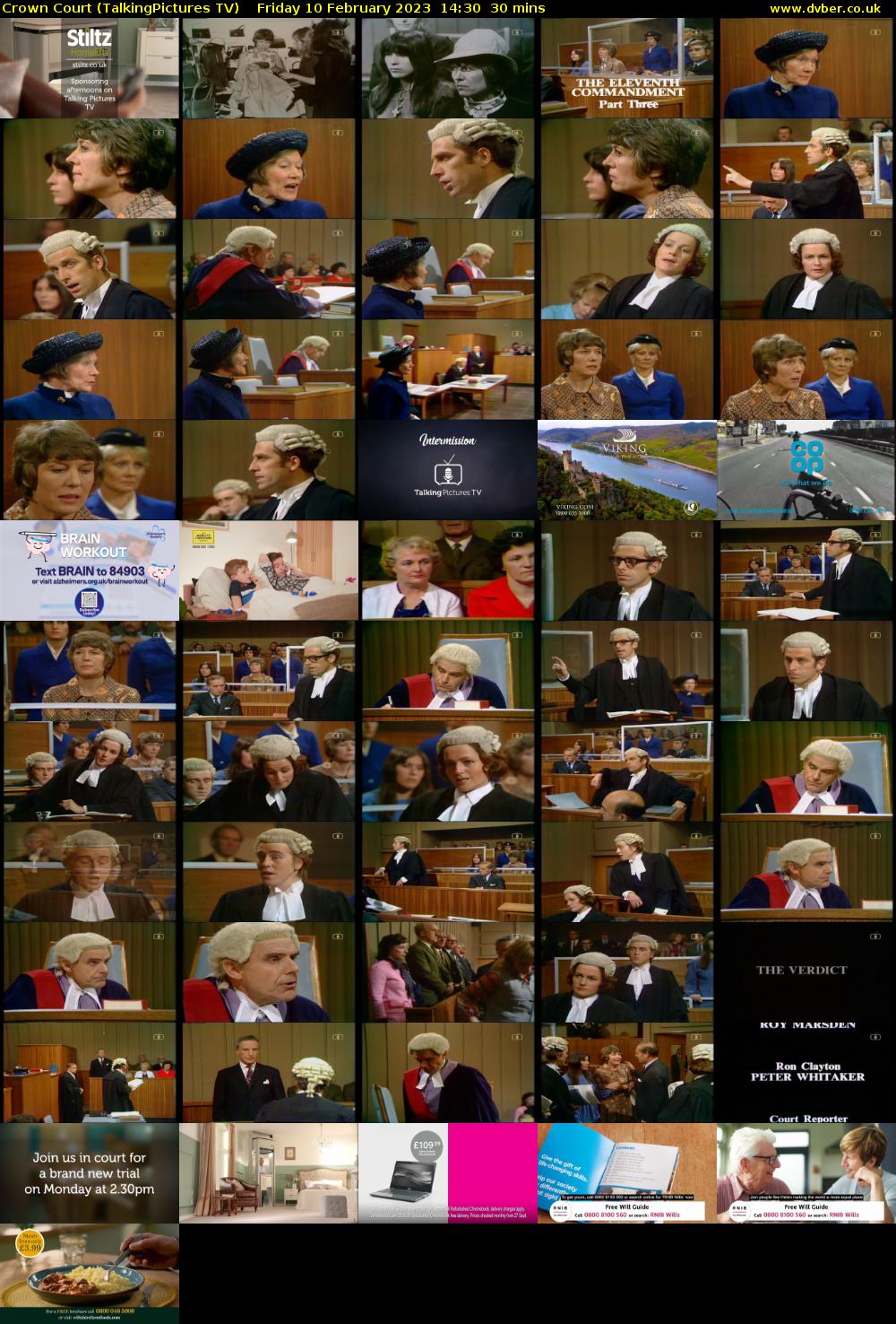 Crown Court (TalkingPictures TV) Friday 10 February 2023 14:30 - 15:00