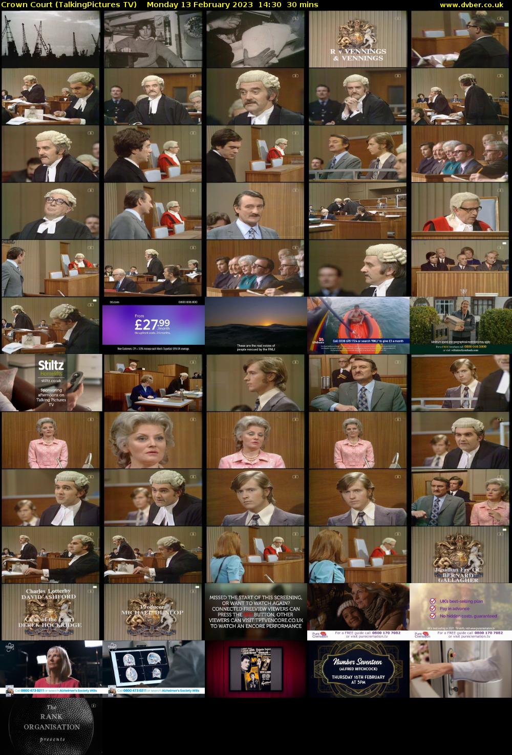 Crown Court (TalkingPictures TV) Monday 13 February 2023 14:30 - 15:00
