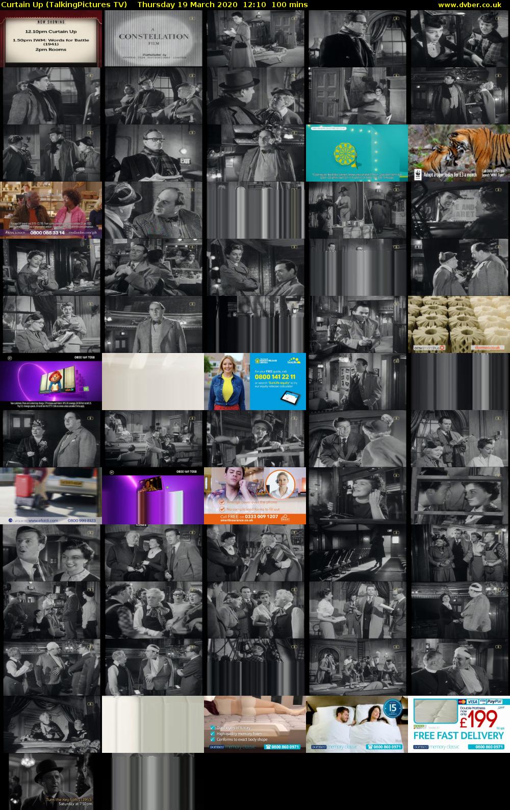 Curtain Up (TalkingPictures TV) Thursday 19 March 2020 12:10 - 13:50