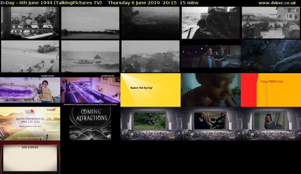 D-Day - 6th June 1944 (TalkingPictures TV) Thursday 6 June 2019 20:15 - 20:30