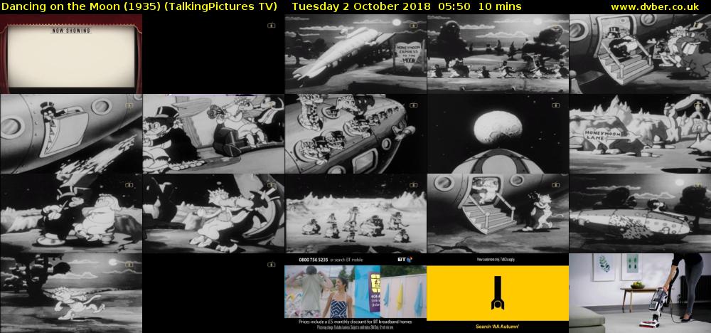 Dancing on the Moon (1935) (TalkingPictures TV) Tuesday 2 October 2018 05:50 - 06:00