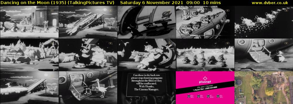 Dancing on the Moon (1935) (TalkingPictures TV) Saturday 6 November 2021 09:00 - 09:10