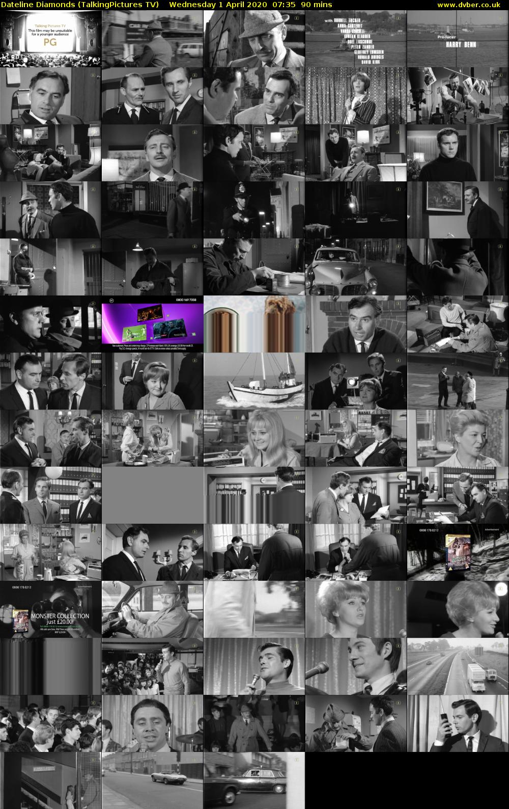 Dateline Diamonds (TalkingPictures TV) Wednesday 1 April 2020 07:35 - 09:05