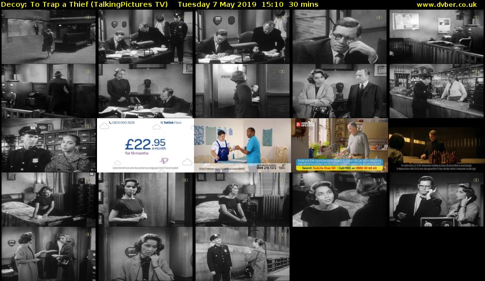 Decoy: To Trap a Thief (TalkingPictures TV) Tuesday 7 May 2019 15:10 - 15:40