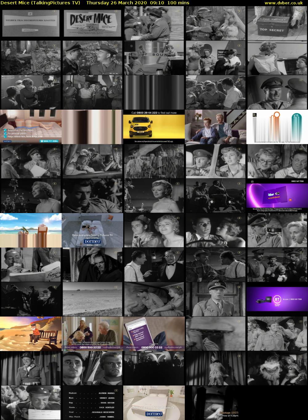 Desert Mice (TalkingPictures TV) Thursday 26 March 2020 09:10 - 10:50