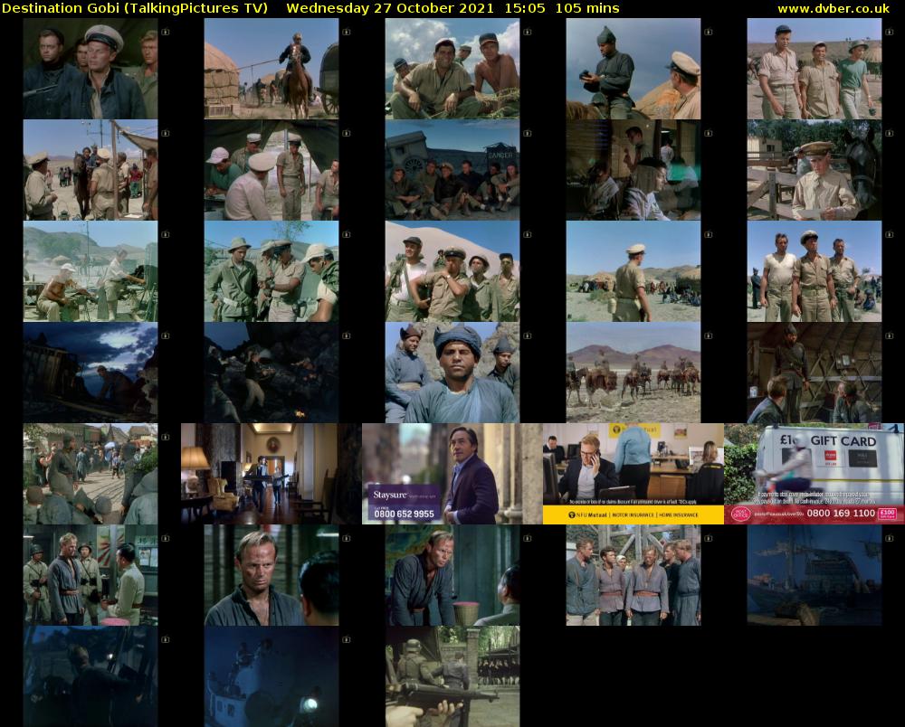 Destination Gobi (TalkingPictures TV) Wednesday 27 October 2021 15:05 - 16:50