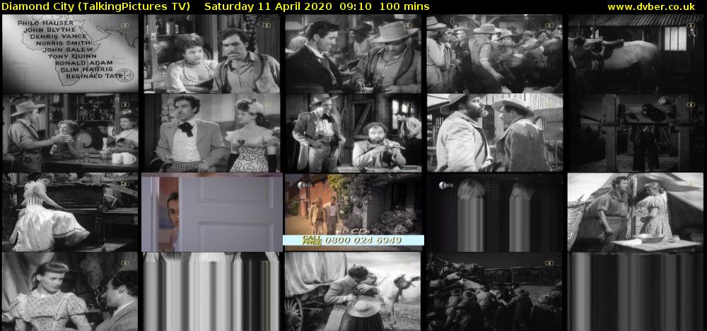 Diamond City (TalkingPictures TV) Saturday 11 April 2020 09:10 - 10:50
