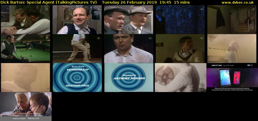 Dick Barton: Special Agent (TalkingPictures TV) Tuesday 26 February 2019 19:45 - 20:00