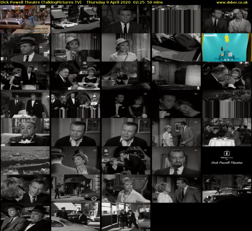 Dick Powell Theatre (TalkingPictures TV) Thursday 9 April 2020 02:25 - 03:15