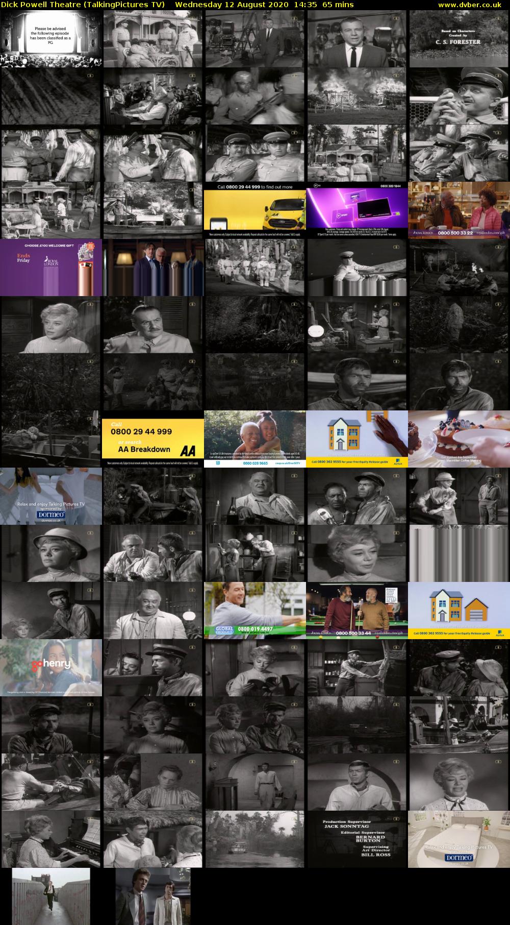 Dick Powell Theatre (TalkingPictures TV) Wednesday 12 August 2020 14:35 - 15:40