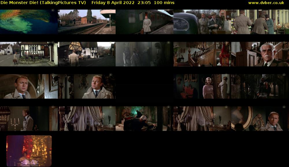 Die Monster Die! (TalkingPictures TV) Friday 8 April 2022 23:05 - 00:45