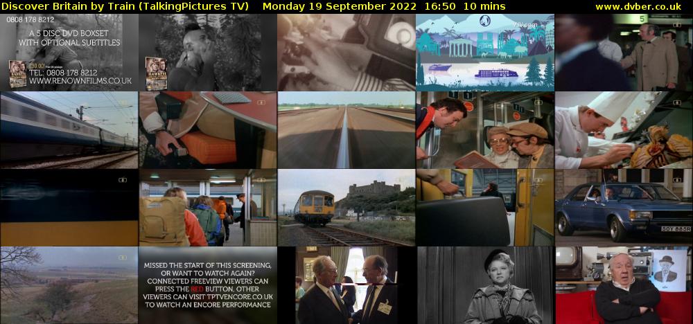 Discover Britain by Train (TalkingPictures TV) Monday 19 September 2022 16:50 - 17:00
