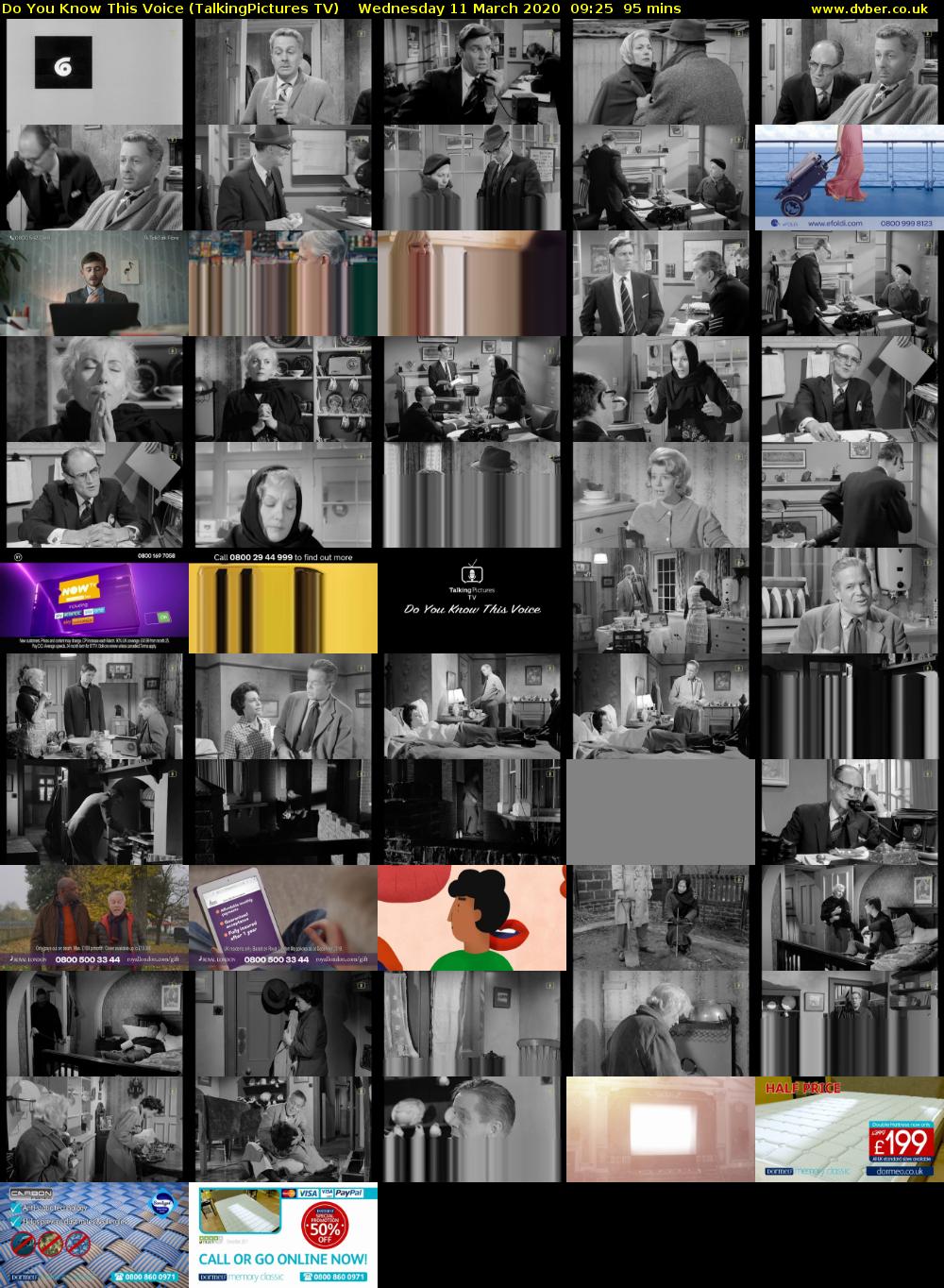 Do You Know This Voice (TalkingPictures TV) Wednesday 11 March 2020 09:25 - 11:00